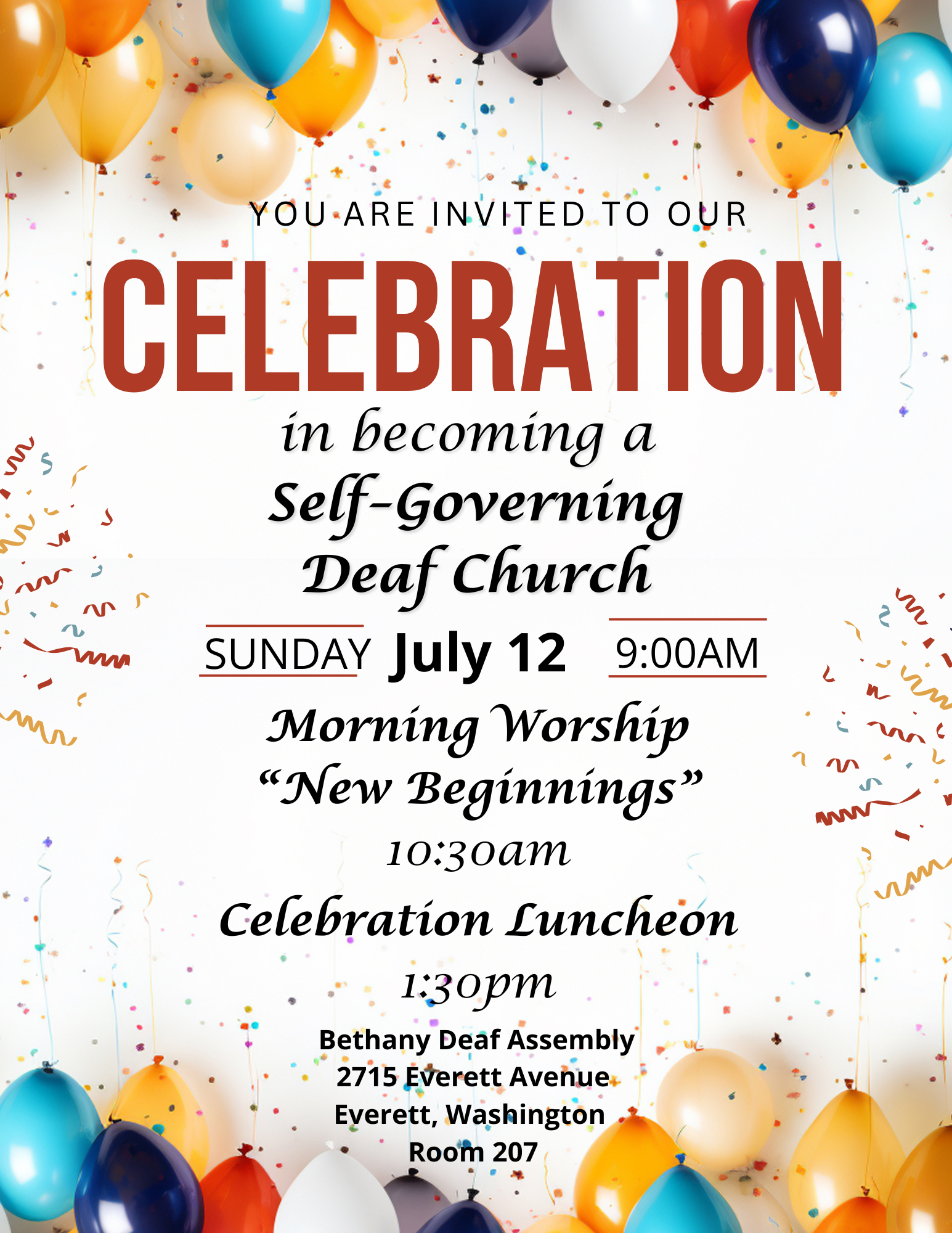 Celebrate BDA becoming GC church